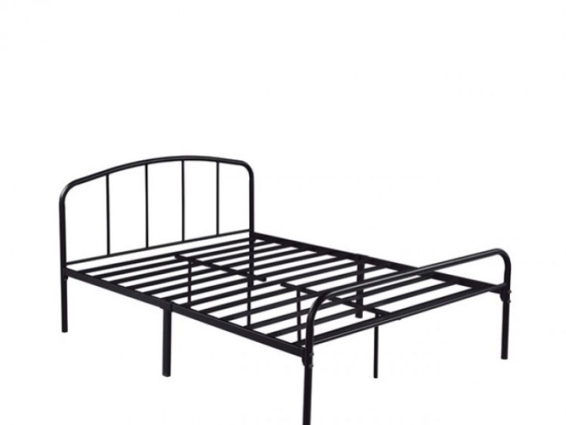 LPD Milton 4ft6 Double Black Metal Bed Frame