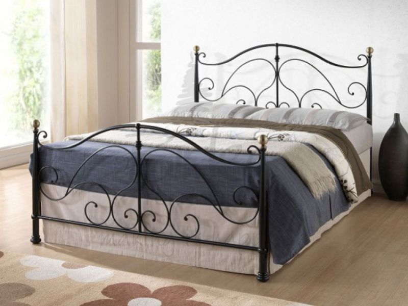 Birlea Milano Black 4ft Small Double Metal Bed Frame