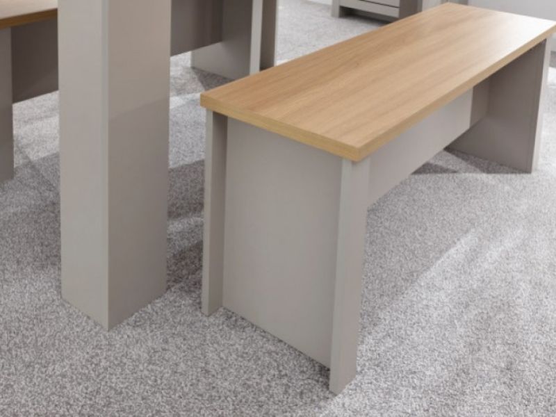 GFW Lancaster 150cm Dining Table with Benches in Grey by GFW