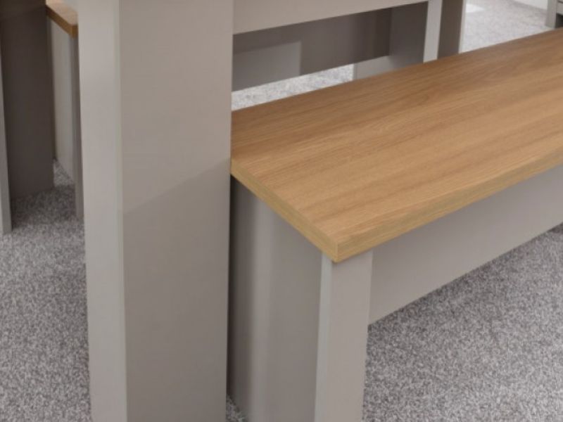 GFW Lancaster 120cm Dining Table with Benches in Grey