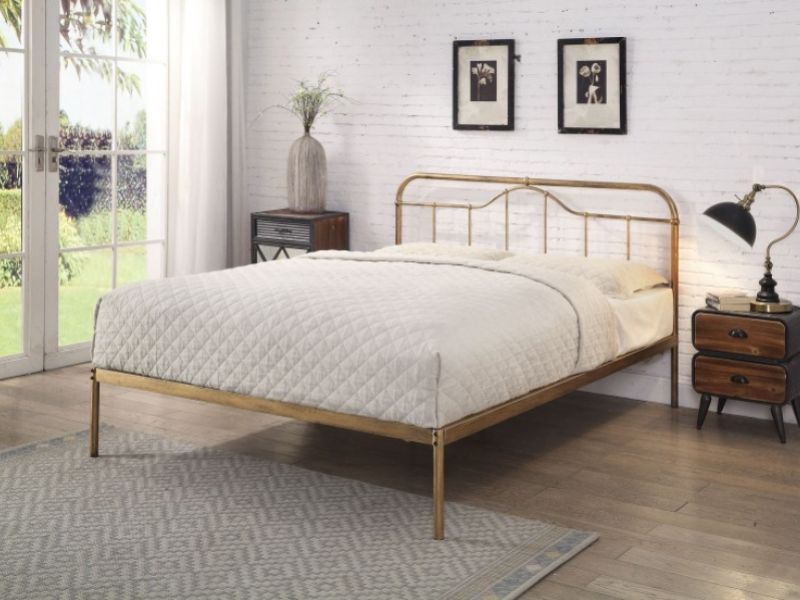 Flintshire Oakenholt 5ft Kingsize Metal Bed Frame In Antique Bronze