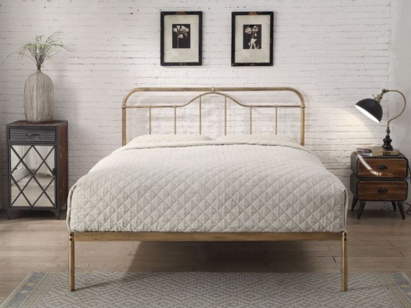 Flintshire Oakenholt 4ft6 Double Metal Bed Frame In Antique Bronze