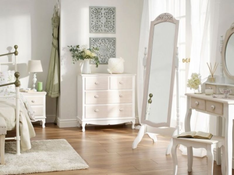 LPD Juliette Vintage Style Cream Wall Mirror