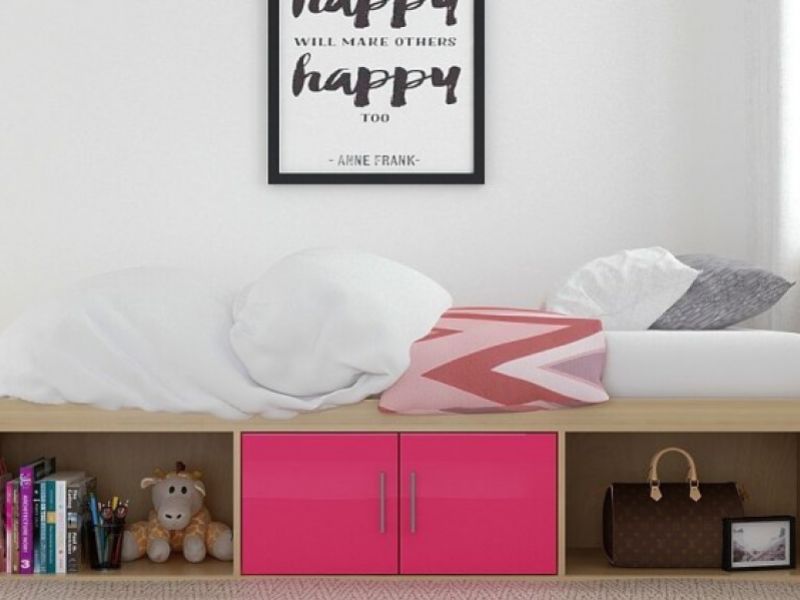 LPD Dakota Cabin Bed In Pink And Oak