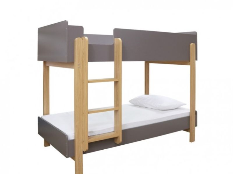 LPD Hero Wooden Bunk Bed In Grey And Oak