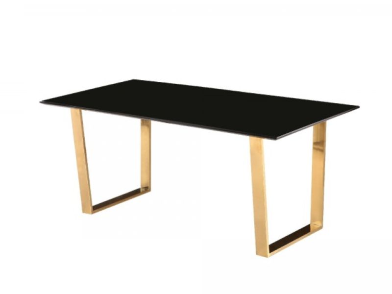 LPD Antibes Black Gloss Dining Table