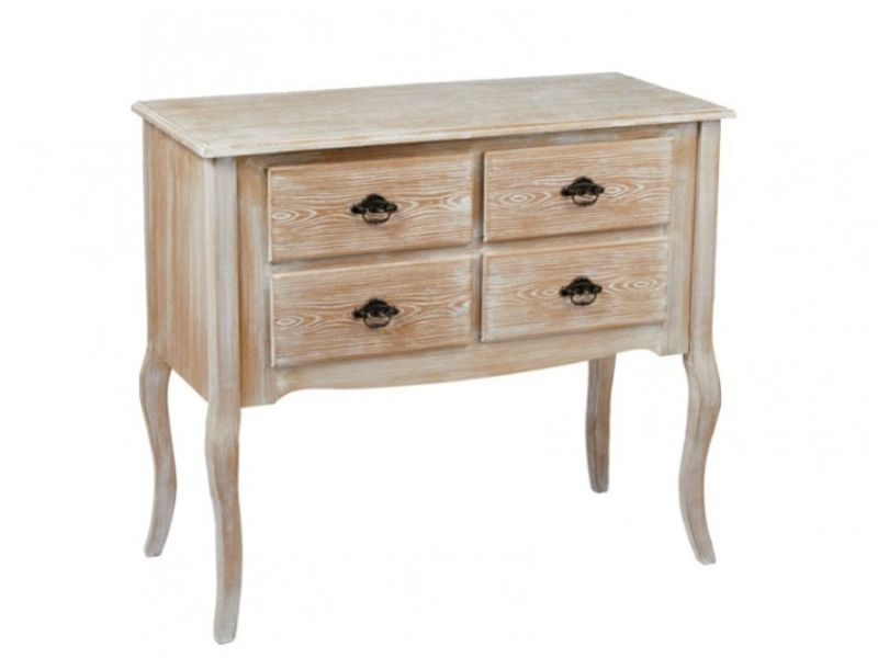 LPD Provence Weathered Oak Finish 4 Drawer Chest
