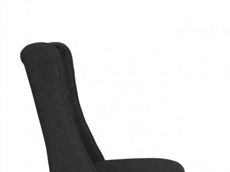 LPD Verona Pair Of Charcoal Fabric Dining Chairs
