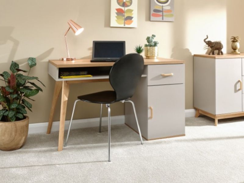 GFW Nordica Desk in Oak and Grey