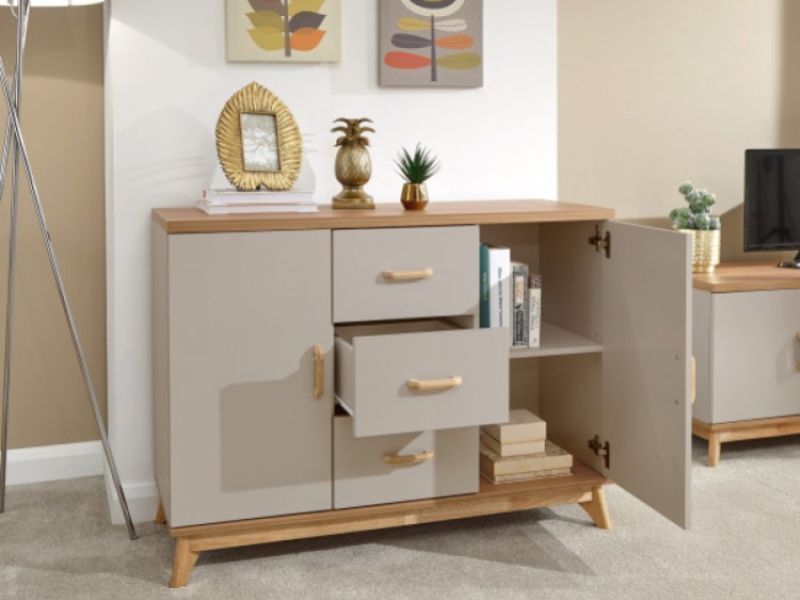 GFW Nordica Large Sideboard in Oak and Grey