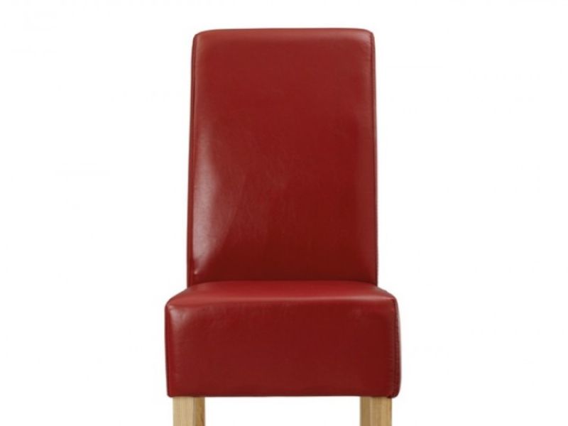 Red Faux Leather Dining Chairs, Red Faux Leather Dining Chairs