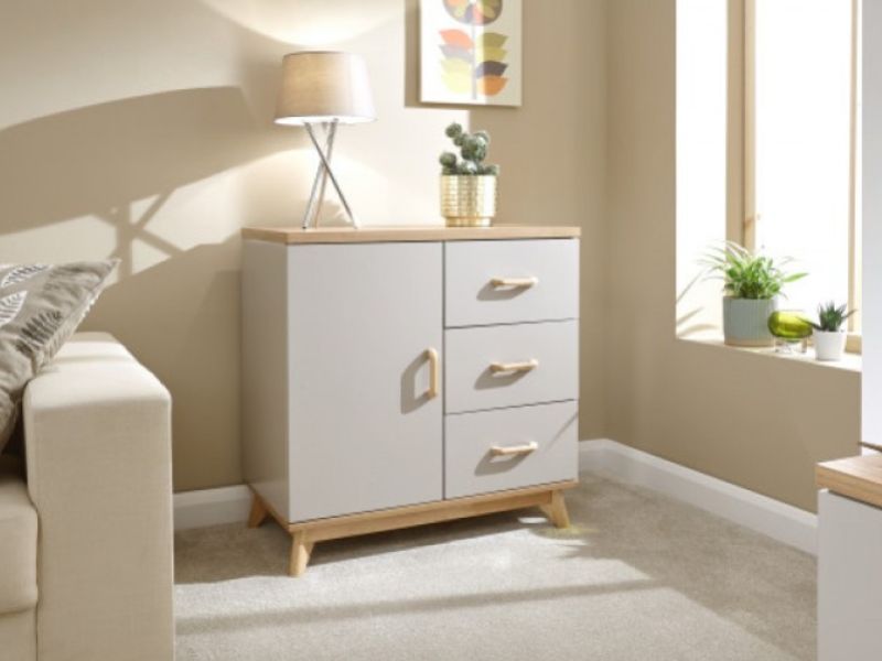 GFW Nordica Small Sideboard in Oak and Grey