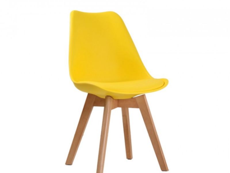 LPD Louvre Pair Of Yellow Dining Chairs