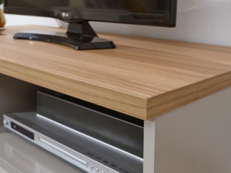 GFW Nordica Small TV Unit in Oak and Grey