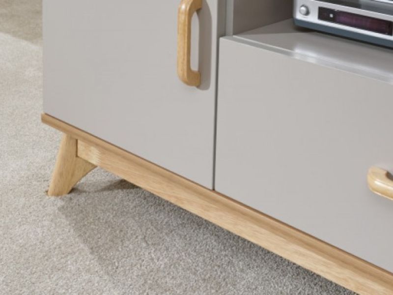 GFW Nordica Small TV Unit in Oak and Grey