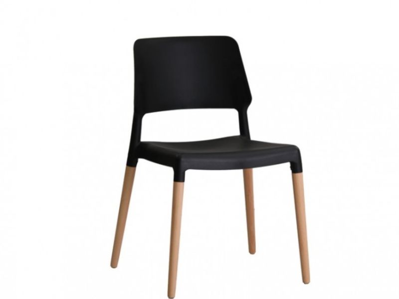 LPD Riva Pair Of Black Dining Chairs