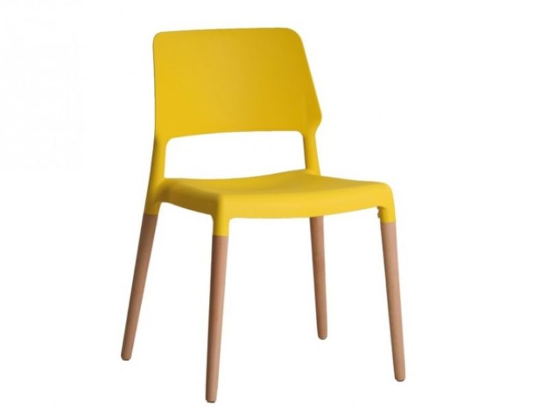 LPD Riva Pair Of Yellow Dining Chairs