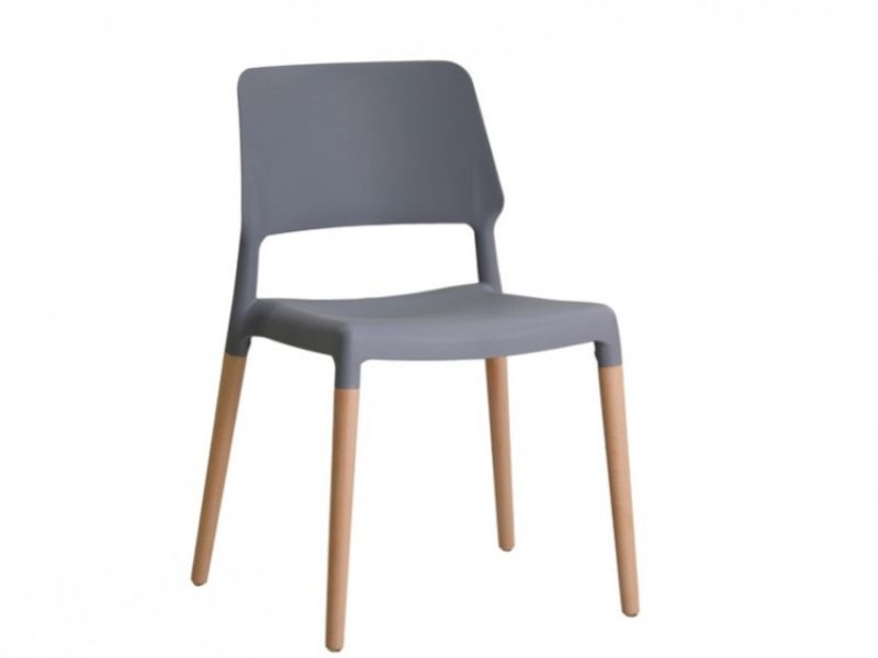 LPD Riva Pair Of Grey Dining Chairs
