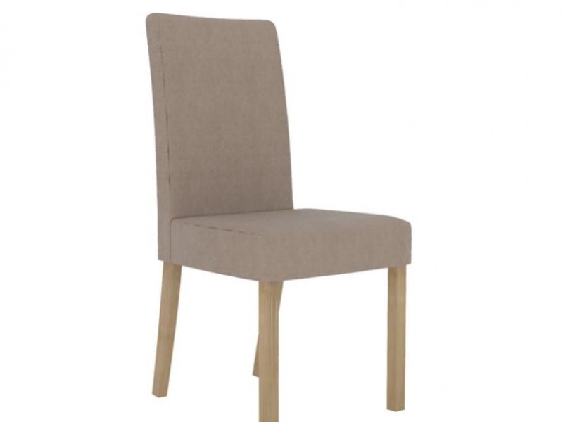 LPD Melodie Pair Of Beige Fabric Dining Chairs