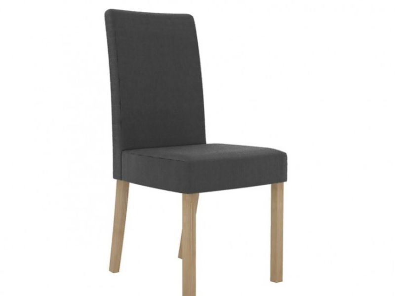 LPD Melodie Pair Of Grey Fabric Dining Chairs