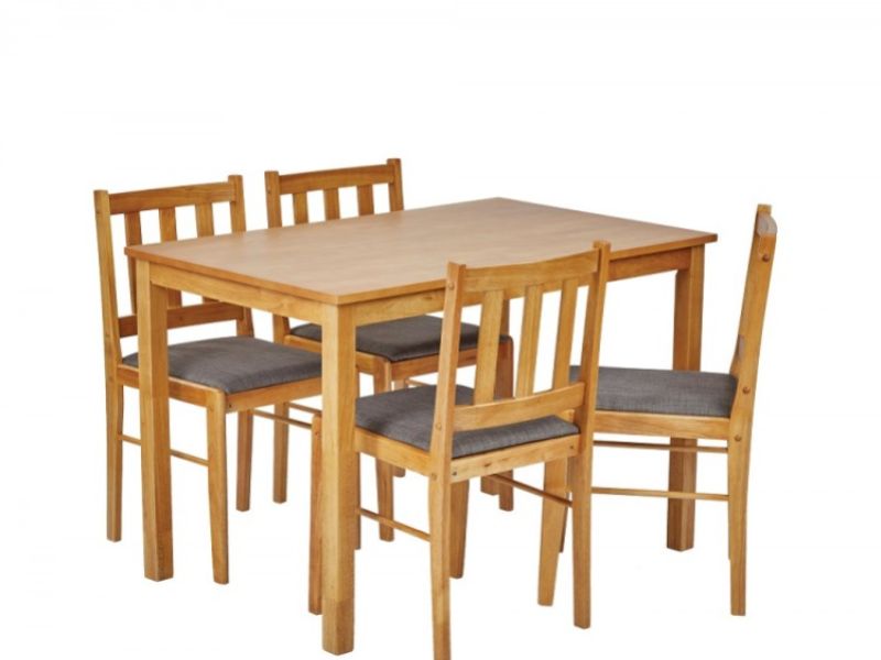 LPD Trinity Solid Wood Oak Finish Dining Set