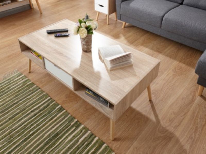 GFW Stockholm Coffee Table in White Oak Effect