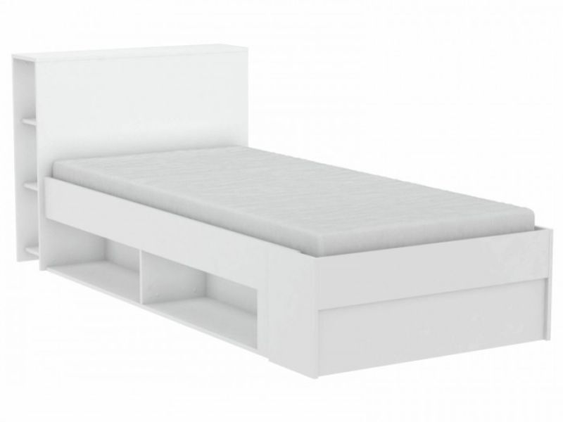 Flair Furnishings Lewis 3ft Single White Storage Bed Frame