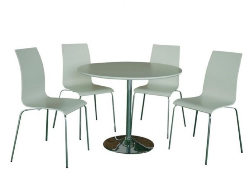 LPD Soho White Finish Dining Set