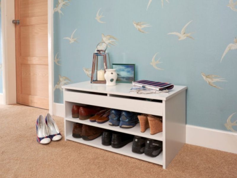 GFW Budget Shoe Cabinet in White