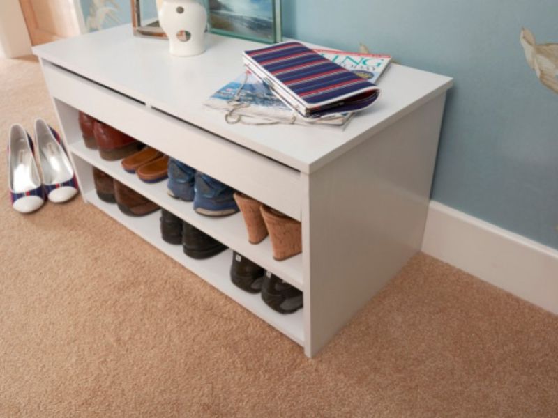 GFW Budget Shoe Cabinet in White