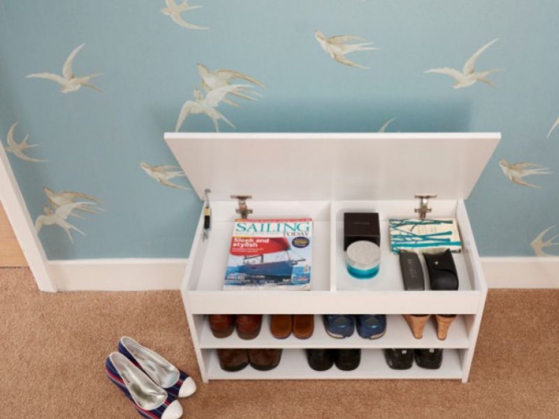 GFW Budget Shoe Cabinet in White