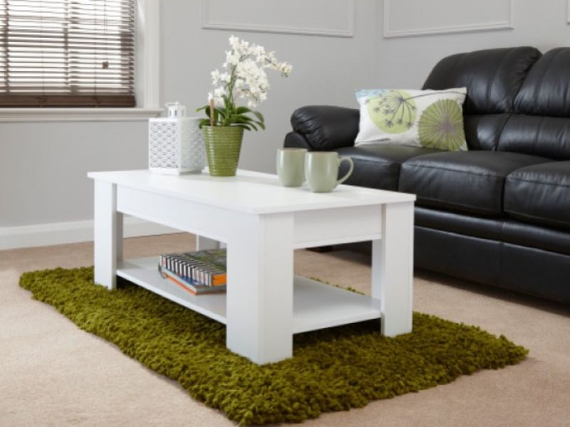 GFW Lift Up Coffee Table in White