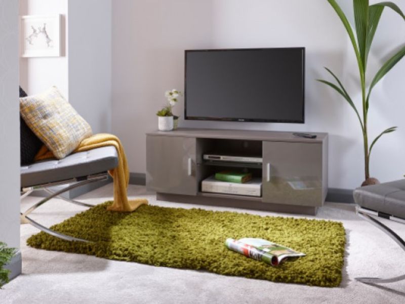 GFW Lima High Gloss TV Unit Grey