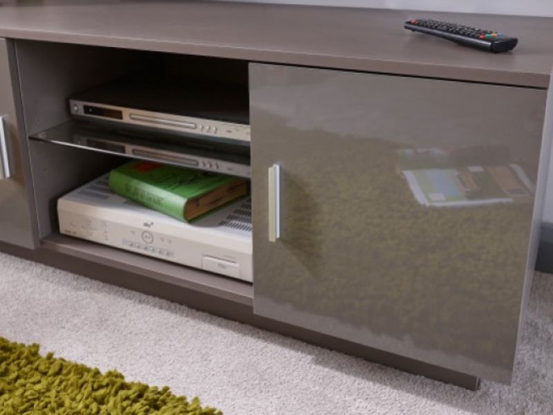 GFW Lima High Gloss TV Unit Grey