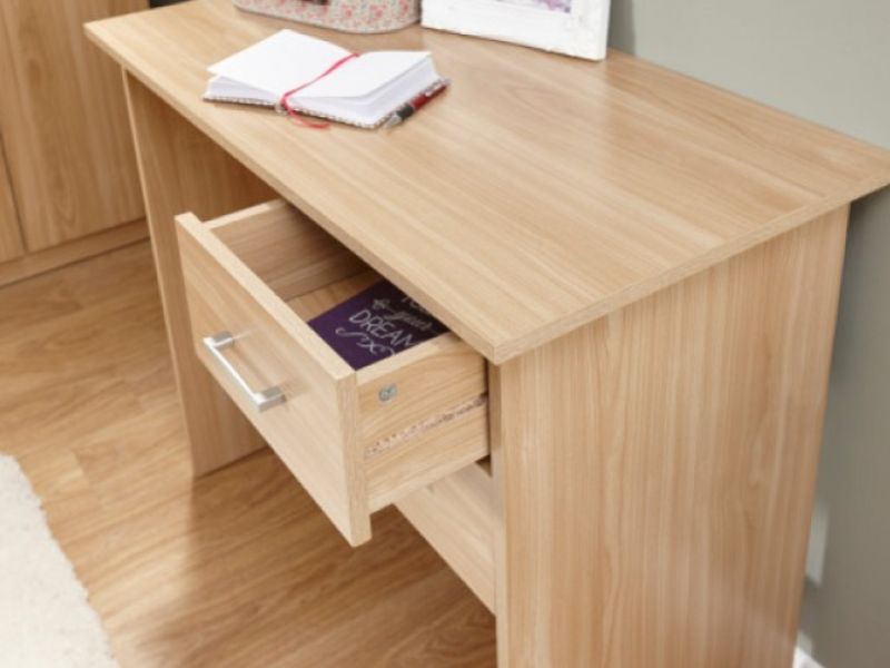 GFW Panama 2 Drawer Desk in Oak Finish