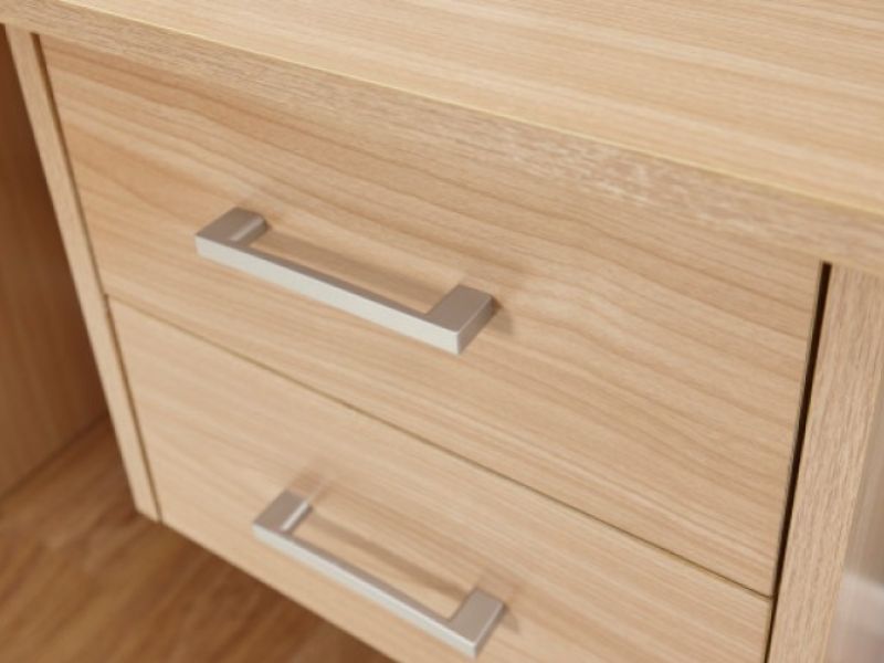 GFW Panama 2 Drawer Desk in Oak Finish