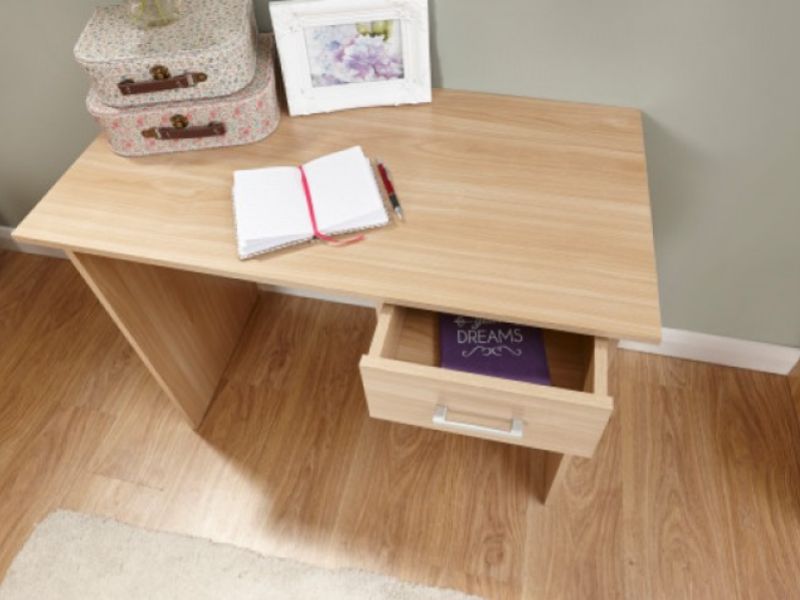 GFW Panama 2 Drawer Desk in Oak Finish