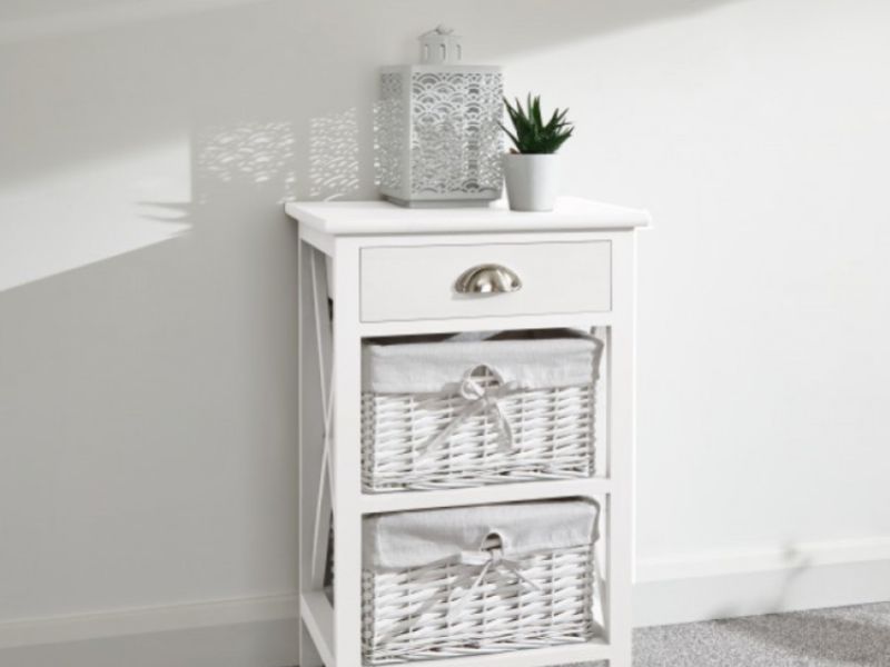 GFW Padstow 1 Plus 2 Drawer Chest in White