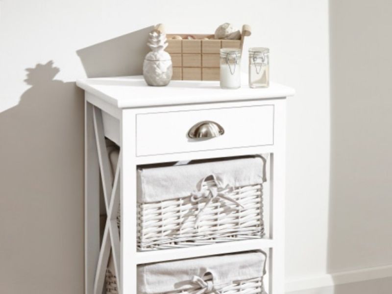 GFW Padstow 1 Plus 2 Drawer Chest in White