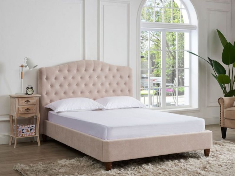 LPD Sorrento 5ft Kingsize Pink Fabric Bed Frame