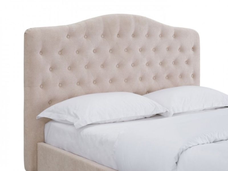 LPD Sorrento 4ft6 Double Pink Fabric Bed Frame