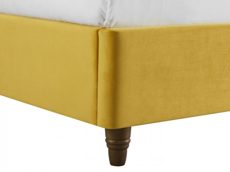 LPD Lexie 5ft Kingsize Mustard Fabric Bed Frame