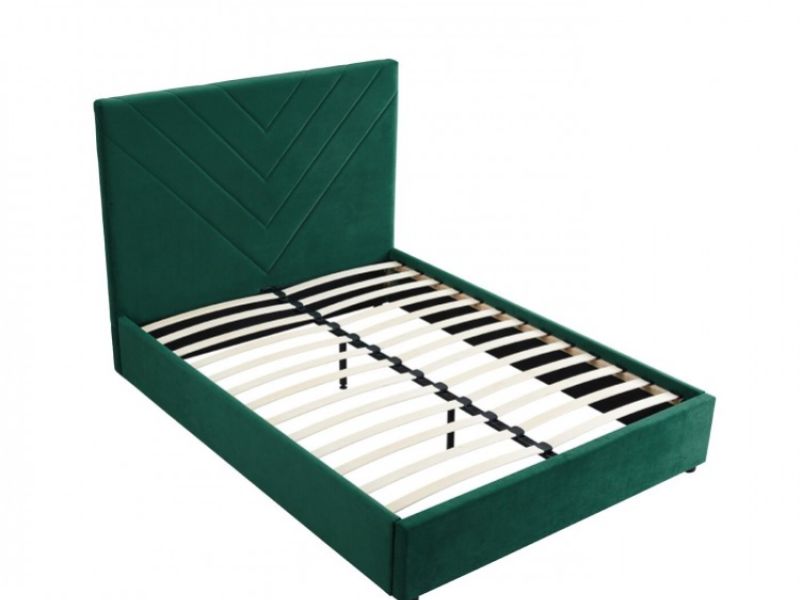 LPD Islington 4ft6 Double Green Fabric Bed Frame