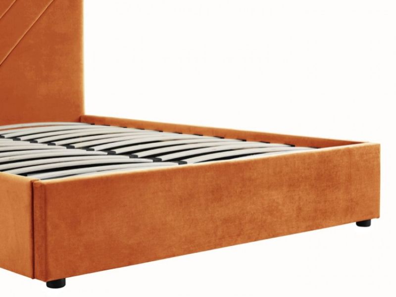 LPD Islington 4ft6 Double Orange Fabric Bed Frame