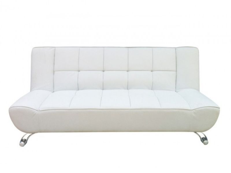 LPD Vogue Sofa Bed In White Faux Leather