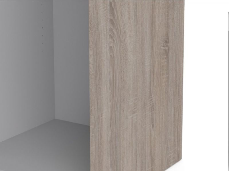 FTG Verona Truffle Oak Finish Sliding Door Wardrobe (120cm 2 x Shelf)