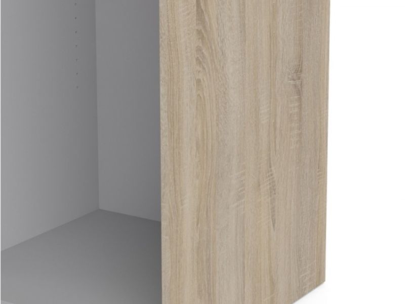 FTG Verona Oak And White Sliding Door Wardrobe (180cm 5 x Shelf)