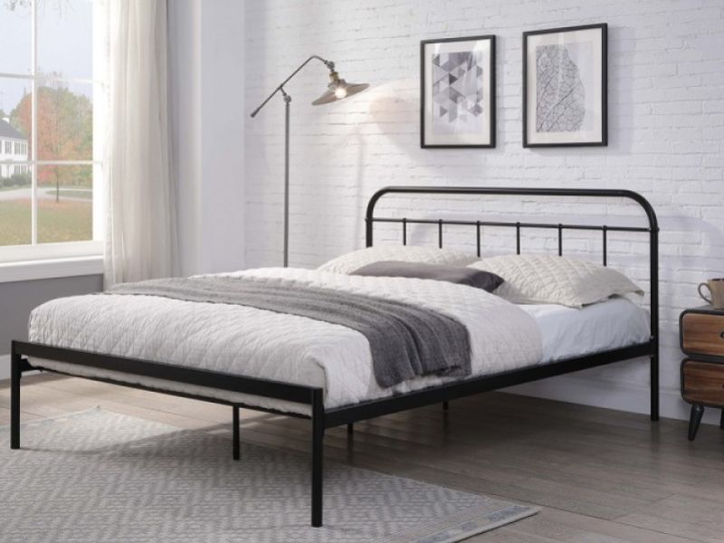 Sleep Design Bourton 4ft6 Double Black, Plans For A Double Bed Frame
