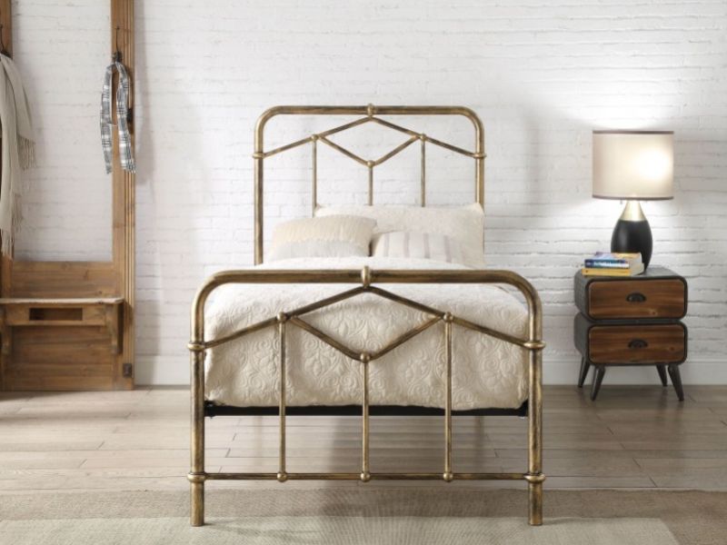 Flintshire Axton 3ft Single Metal Bed, Antique Iron King Bed Frame
