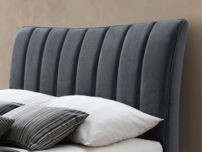 Birlea Clover 4ft6 Double Grey Velvet Fabric Bed Frame